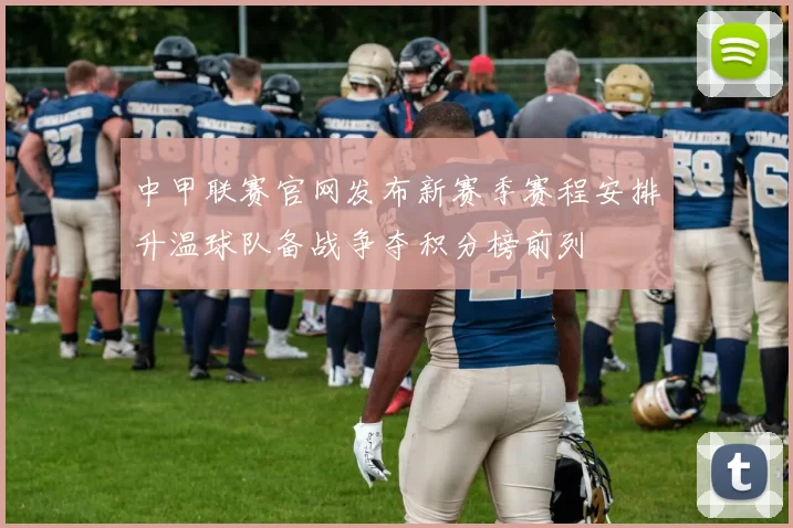 中甲联赛官网发布新赛季赛程安排升温球队备战争夺积分榜前列